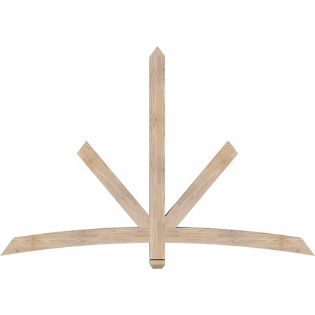 Ekena Millwork Alberta Smooth Timber Gable Bracket, Douglas Fir, 72"W x 48"H x 3 1/2"D x 3 1/2"F, 16/12 Pitch GBW072X48X0404ALB00SDF